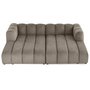 Voir la diapositive 4 : LISA DESIGN Debbie - canapé modulable droit 3 places avec double méridienne - assise profonde - en tissu texturé