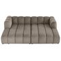 Voir la diapositive 4 : LISA DESIGN Debbie - canapé modulable droit 3 places avec double méridienne - assise profonde - en tissu texturé