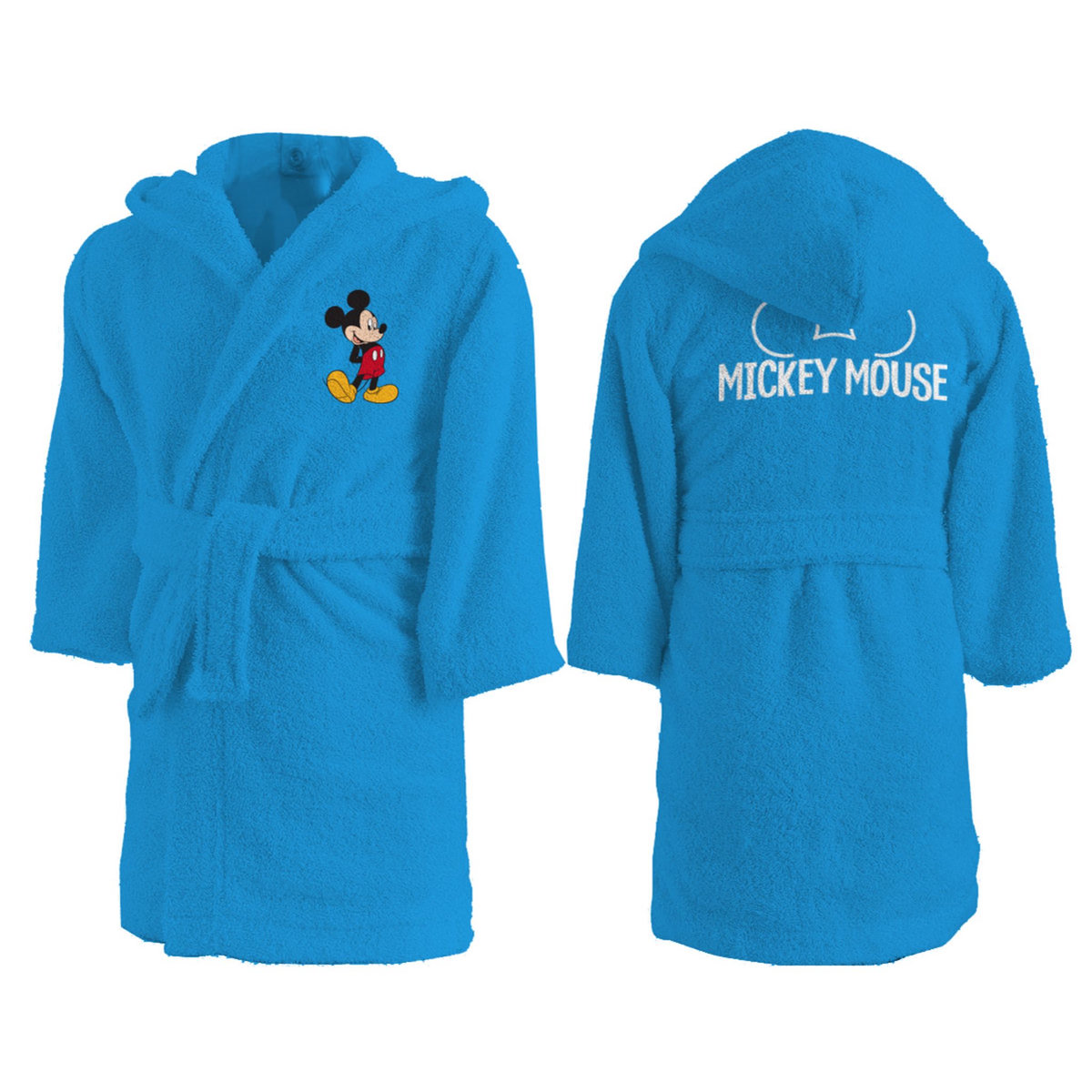 MICKEY Peignoir à capuche enfant en coton MICKEY STAR