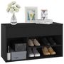 Voir la diapositive 4 : VIDAXL Banc a chaussures Noir 80x30x45 cm Bois d'ingenierie