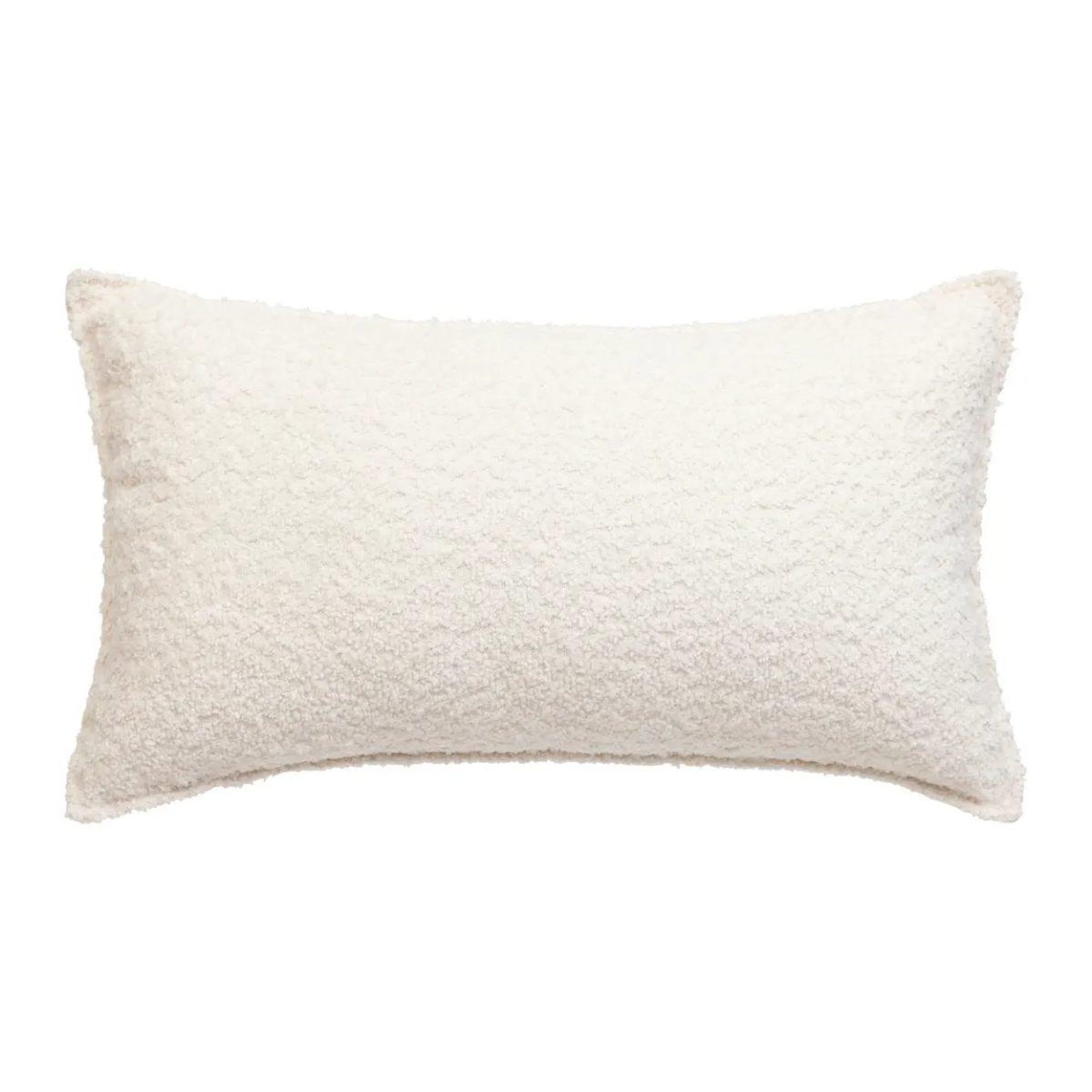 ATMOSPHERA Coussin déco bouclette  soana  30x50cm ivoire