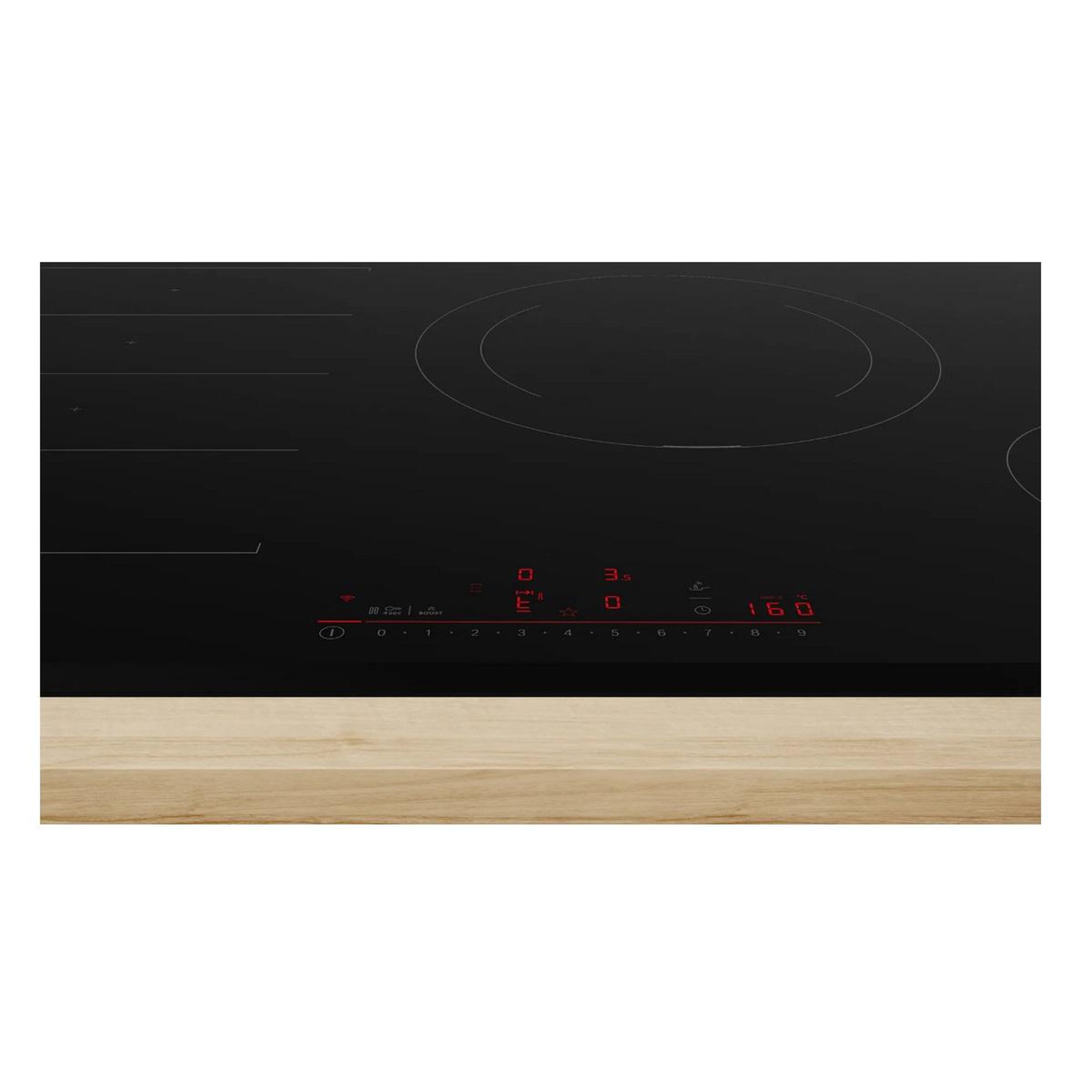 Voir la diapositive 2 : BOSCH Table de cuisson induction 80cm 4 feux 7400w noir - PXE831HC1E