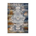 Paris Prix Tapis Oriental à Poils Courts  Anouk  Bleu. Coloris disponibles : Bleu