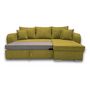 Voir la diapositive 4 : Canapé d'angle convertible réversible 5 places tissu BOB