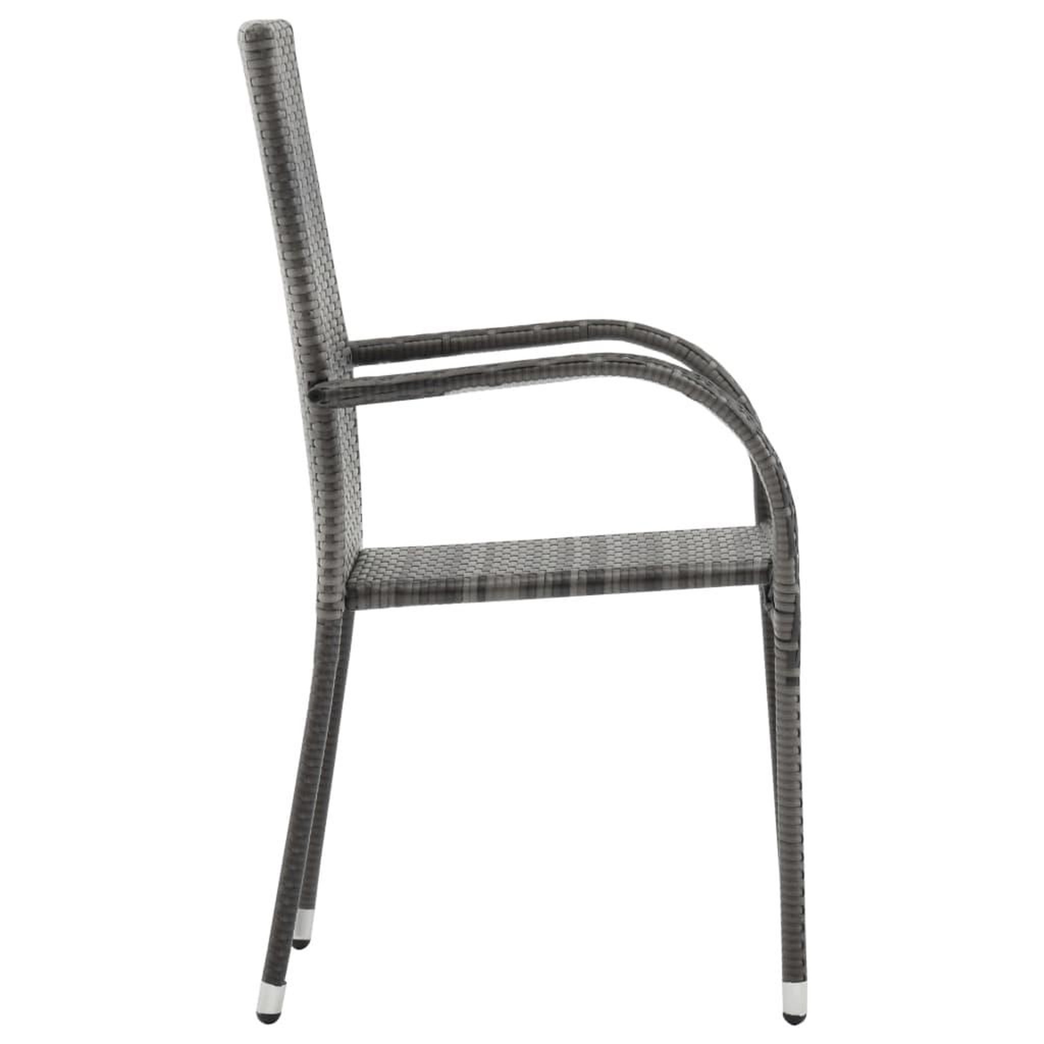Voir la diapositive 4 : VIDAXL Ensemble a manger de jardin 3 pcs Gris