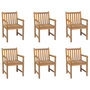 Voir la diapositive 1 : VIDAXL Chaises d'exterieur lot de 6 Bois de teck solide