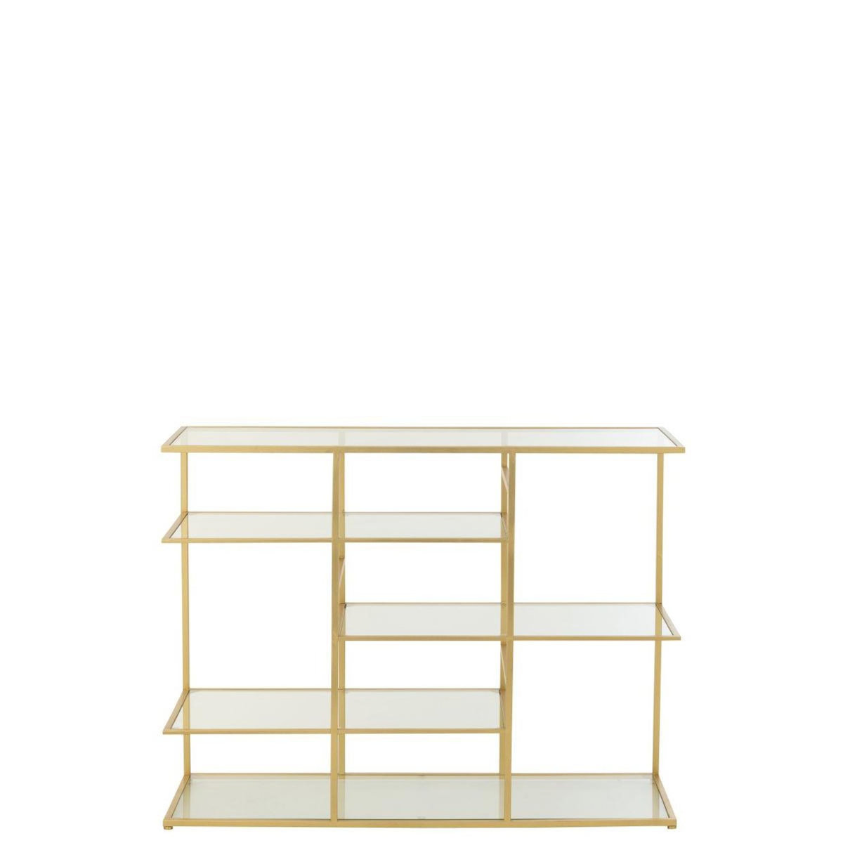Paris Prix Console en Verre  Thaddeus  120cm Doré