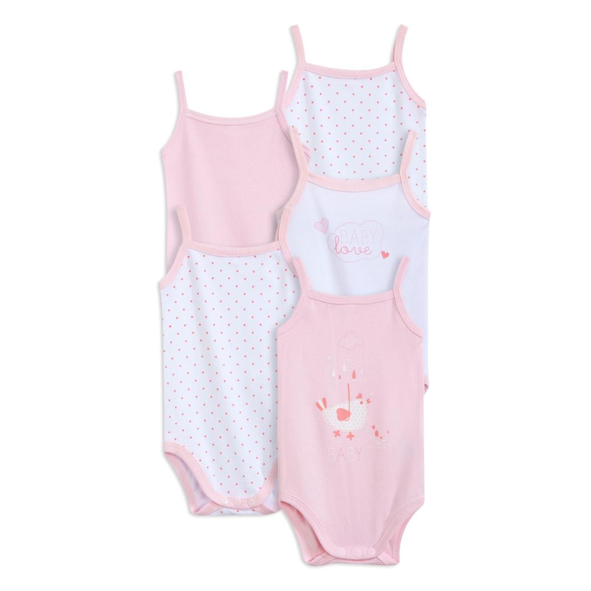 IN EXTENSO Lot de 5 bodies manches courtes 