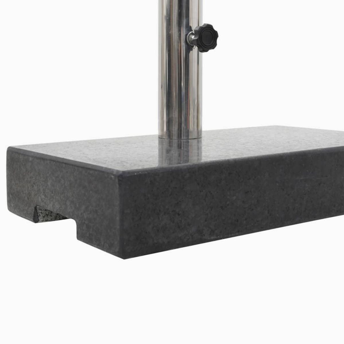 VIDAXL Socle de parasol rectangulaire Granite 25 kg Noir