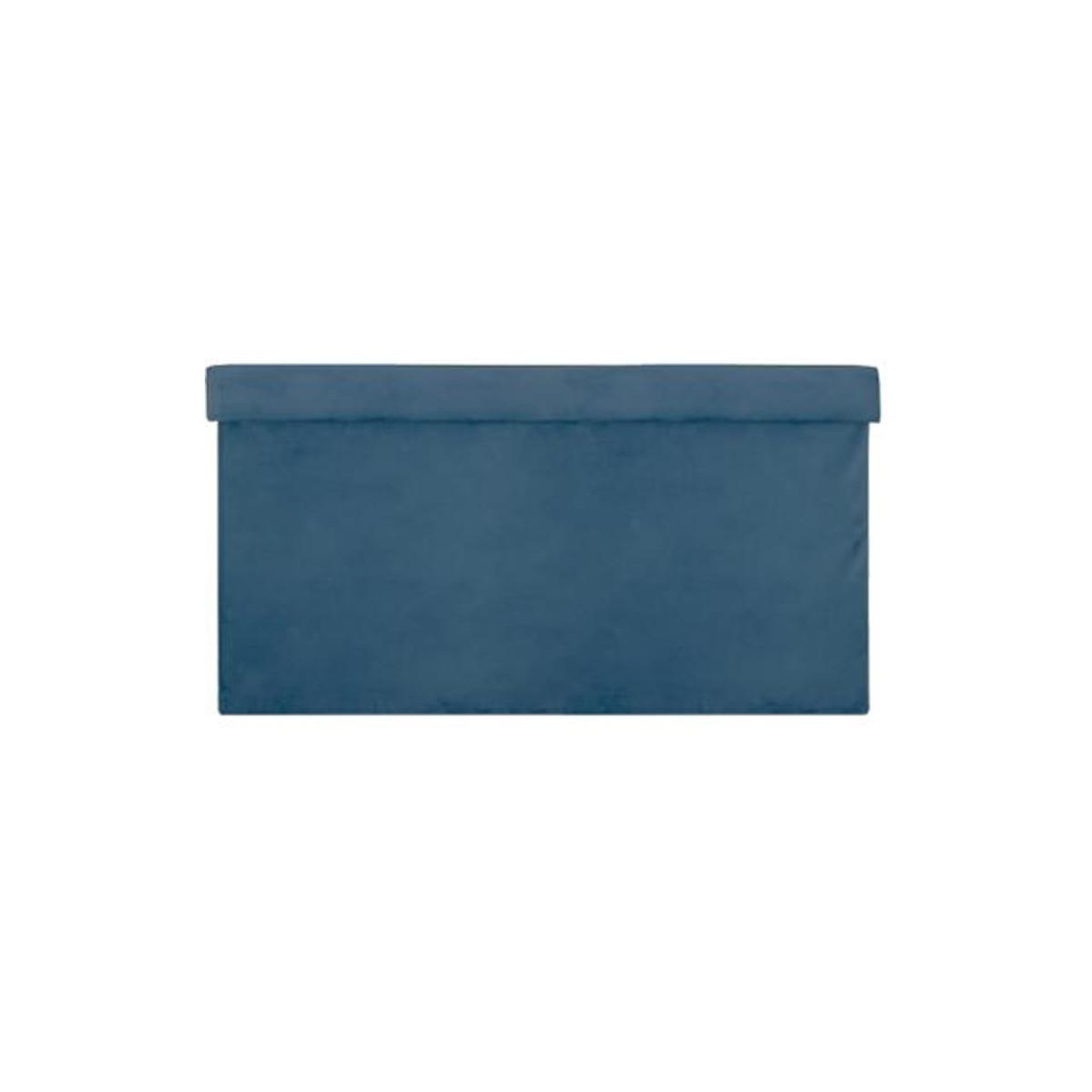 Voir la diapositive 3 : ATMOSPHERA Pouf Pliable en Velours  Tess  76cm Bleu