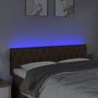 Voir la diapositive 3 : VIDAXL Tete de lit a LED Marron fonce 160x7x78/88 cm Tissu