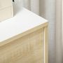 Voir la diapositive 5 : HOMCOM Commode design scandinave 3 tiroirs piètement effilé panneaux MDF blanc aspect bois clair
