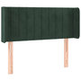 Voir la diapositive 2 : VIDAXL Tete de lit avec oreilles Vert fonce 93x16x78/88 cm Velours