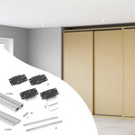 EMUCA SRL Système de montage en surface Flow 2 en kit pour une armoire avec 2 portes coulissantes en bois avec fermeture souple.