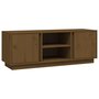 Voir la diapositive 2 : VIDAXL Meuble TV Marron miel 110x35x40,5 cm Bois de pin massif