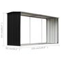 Voir la diapositive 6 : VIDAXL Abri de stockage a bois Acier galvanise 330x92x153cm Anthracite