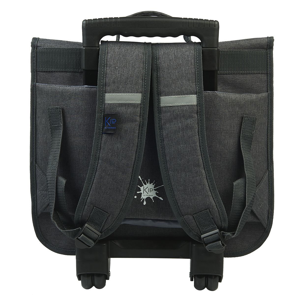 Cartable à roulettes 38 cm CP/CE1/CE2 gris KIP SPLASH