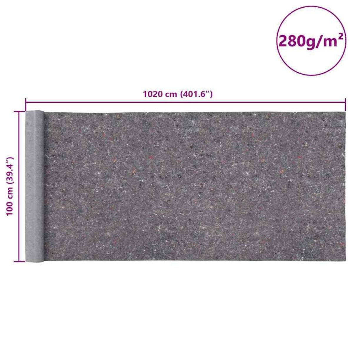VIDAXL Polaires de peintre antiderapantes 2 pcs 1020 cm 280 g/m² gris