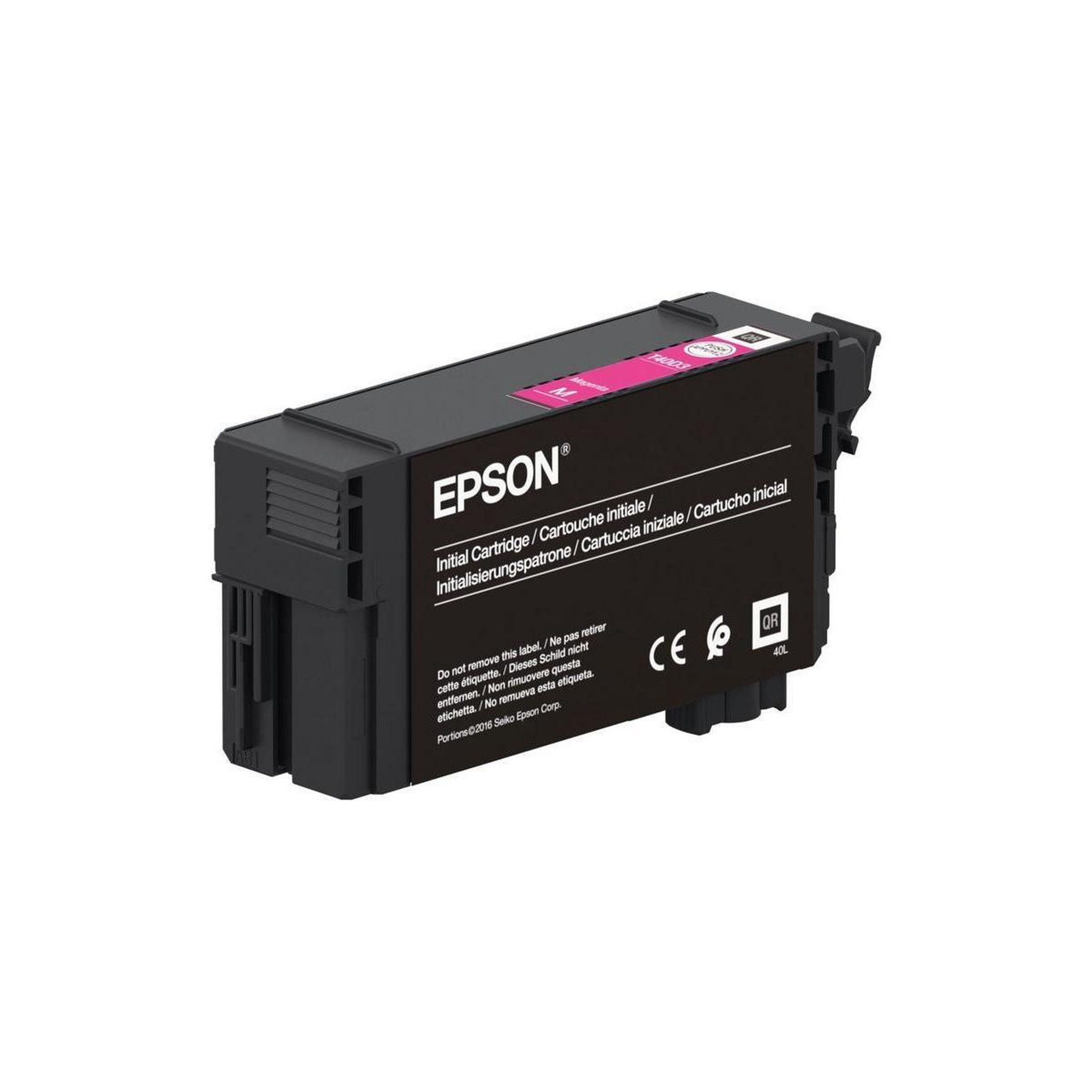 Voir la diapositive 2 : Epson Cartouche d'encre Epson T40C3 Magenta 26 ml originale