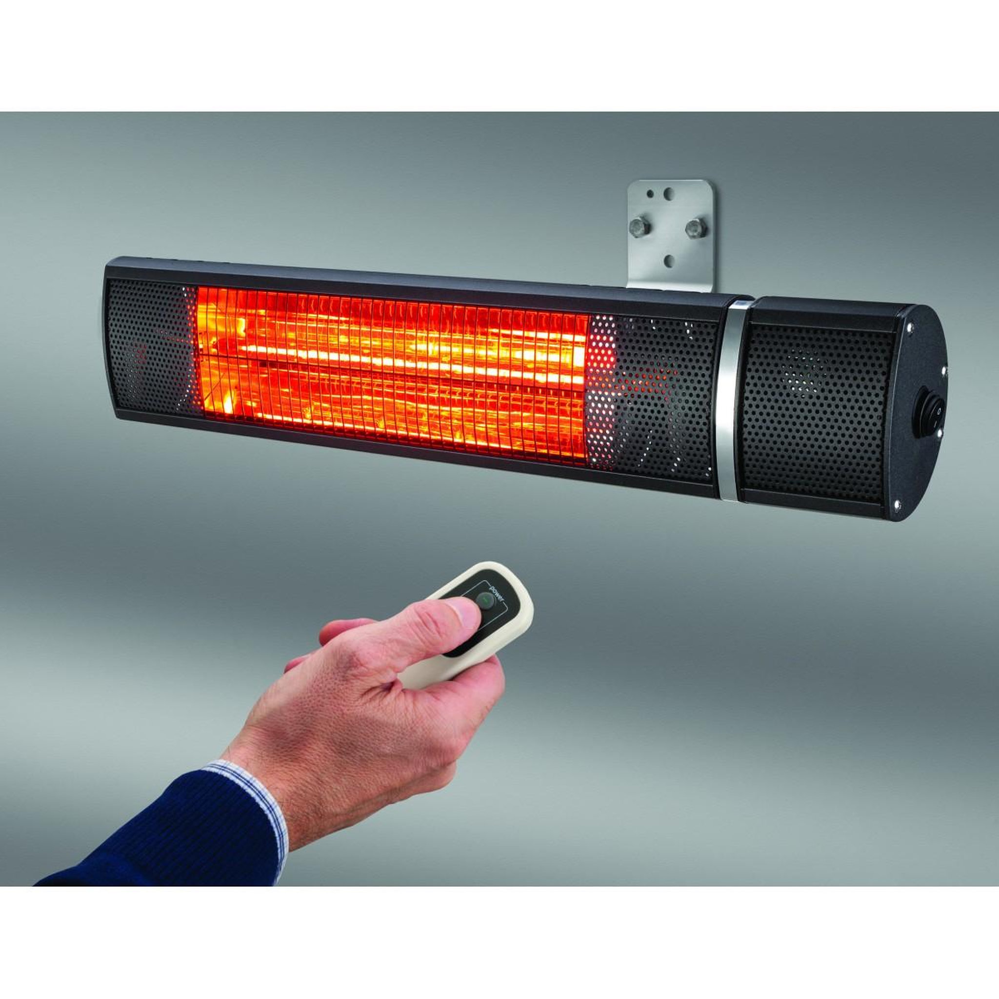 Voir la diapositive 2 : Kemper Chauffage électrique infrarouge 2000w + télécommande - chauffage mural protection ip65 intérieur extérieur kemper