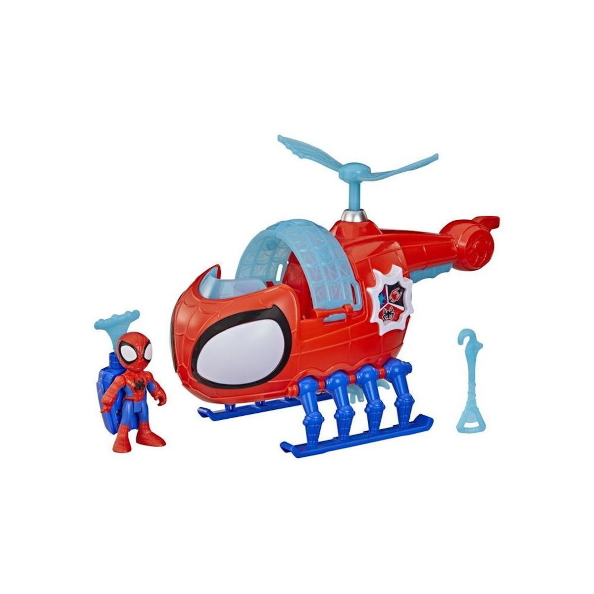 HASBRO Hélico de l'équipe Spidey, figurine de 7,5 cm et véhicule avec projectile, Marvel Spidey et ses Amis Extraordinaires, des 3
