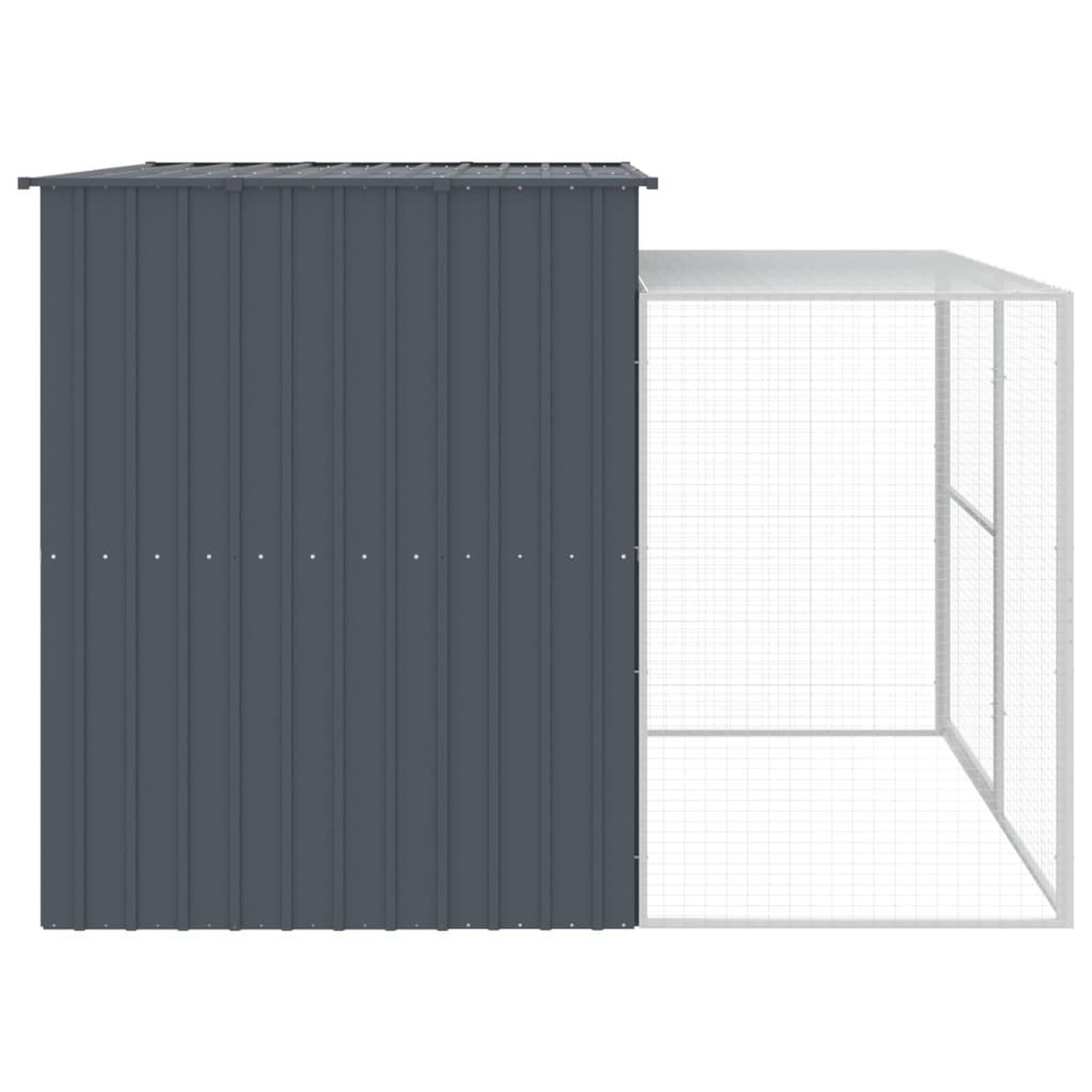 Voir la diapositive 4 : VIDAXL Niche pour chien avec cour anthracite 214x253x181 cm