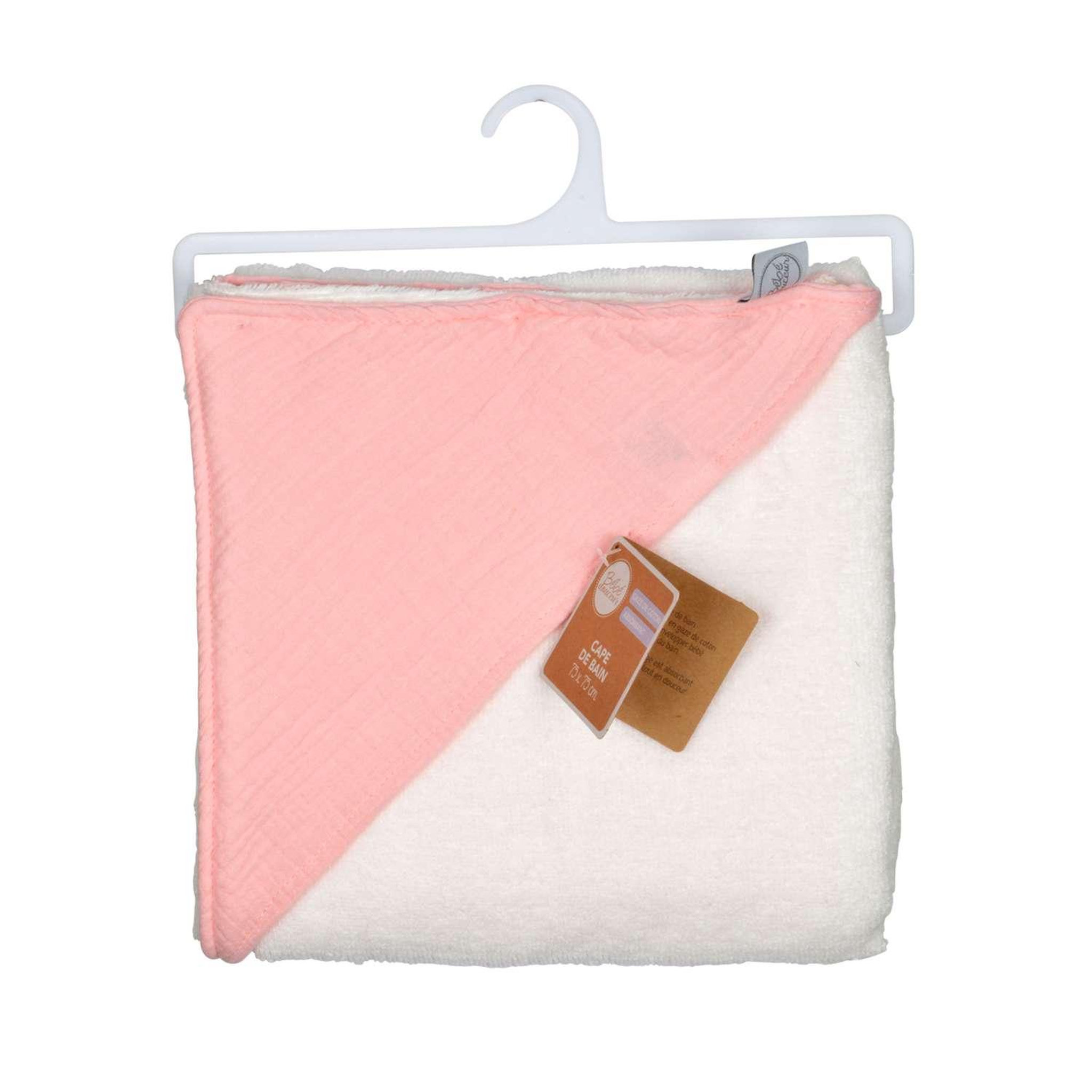 Voir la diapositive 3 : BEBE DOUCEUR Cape de bain en gaze de coton