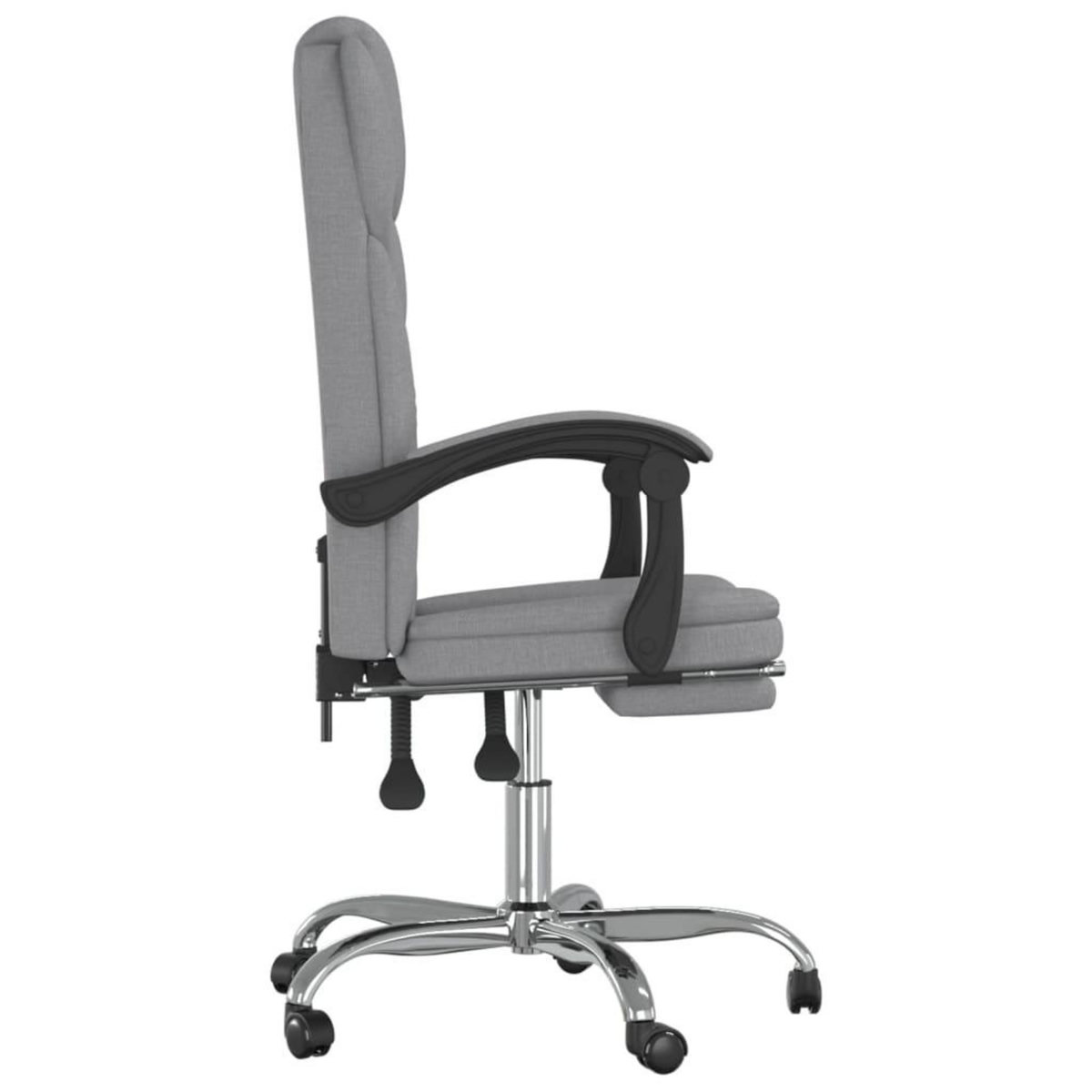 VIDAXL Fauteuil inclinable de bureau Gris clair Tissu