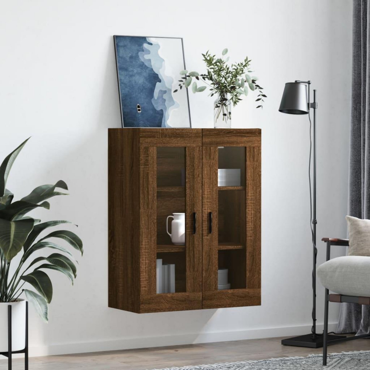 VIDAXL Armoire murale chene marron 69,5x34x90 cm