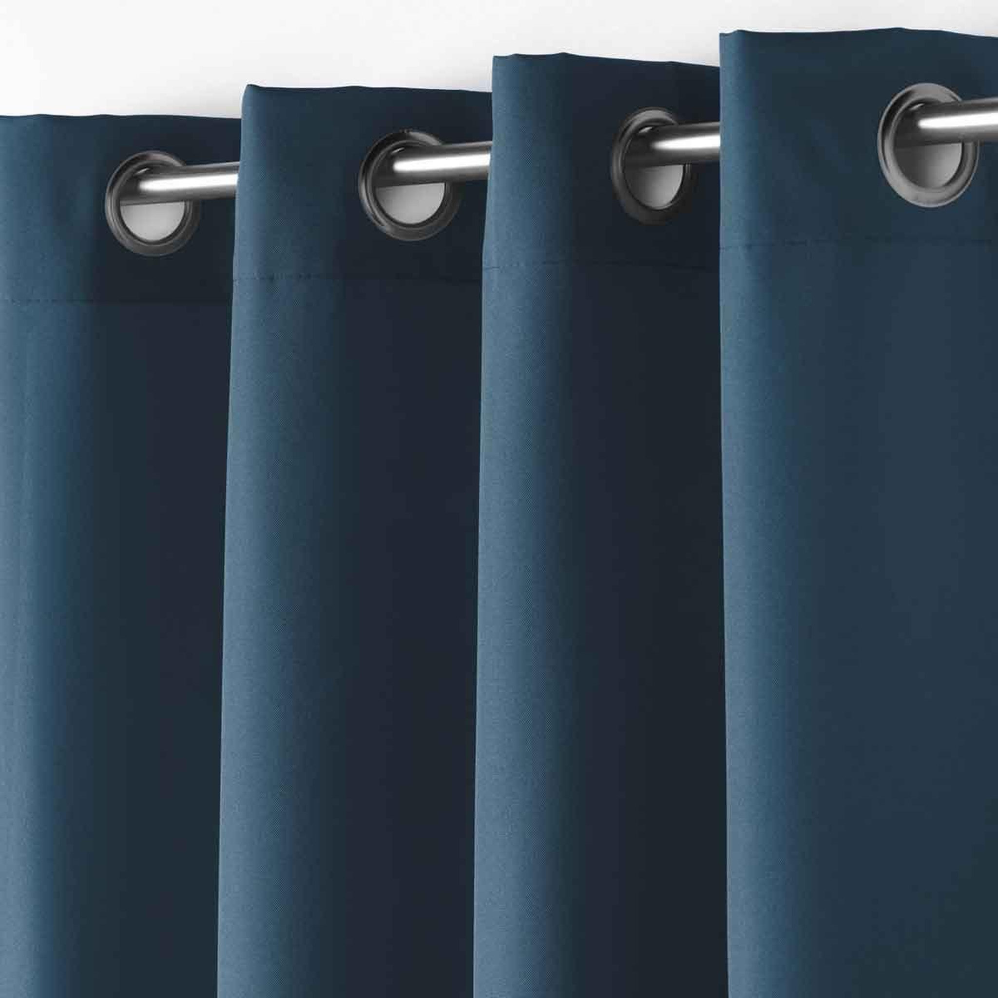 Voir la diapositive 2 : Douceur d'Intérieur Rideau à œillets  essentiel  140x260cm bleu marine