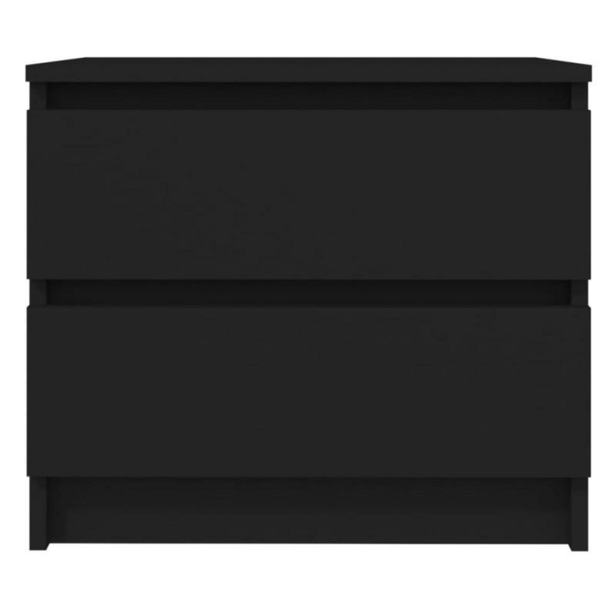 VIDAXL Tables de chevet 2 pcs Noir 50x39x43,5 cm Aggloméré