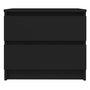 Voir la diapositive 4 : VIDAXL Tables de chevet 2 pcs Noir 50x39x43,5 cm Aggloméré