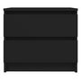 Voir la diapositive 4 : VIDAXL Tables de chevet 2 pcs Noir 50x39x43,5 cm Aggloméré