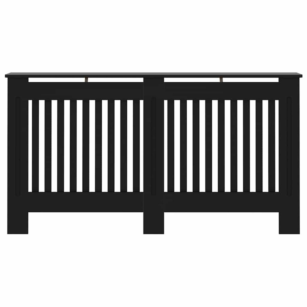 VIDAXL Cache-radiateur noir 152x19x81,5 cm MDF