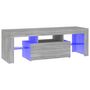 Voir la diapositive 2 : VIDAXL Meuble TV avec lumieres LED sonoma gris 120x35x40 cm