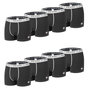 Voir la diapositive 1 : SERGE BLANCO Lot de 8 boxers homme en coton Noir