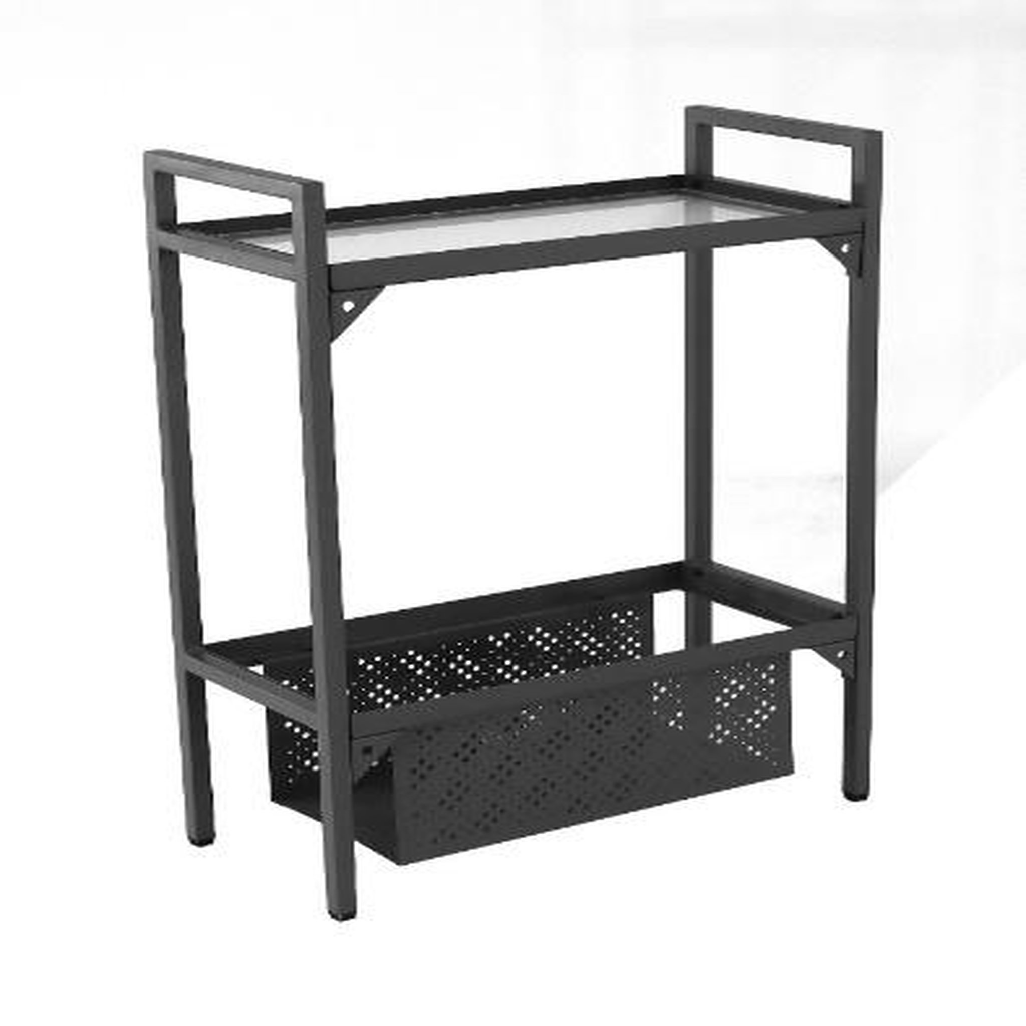 Proloisirs Etagère Balcon en acier à 1 niveau - 102 x 24 x 75 cm - graphite