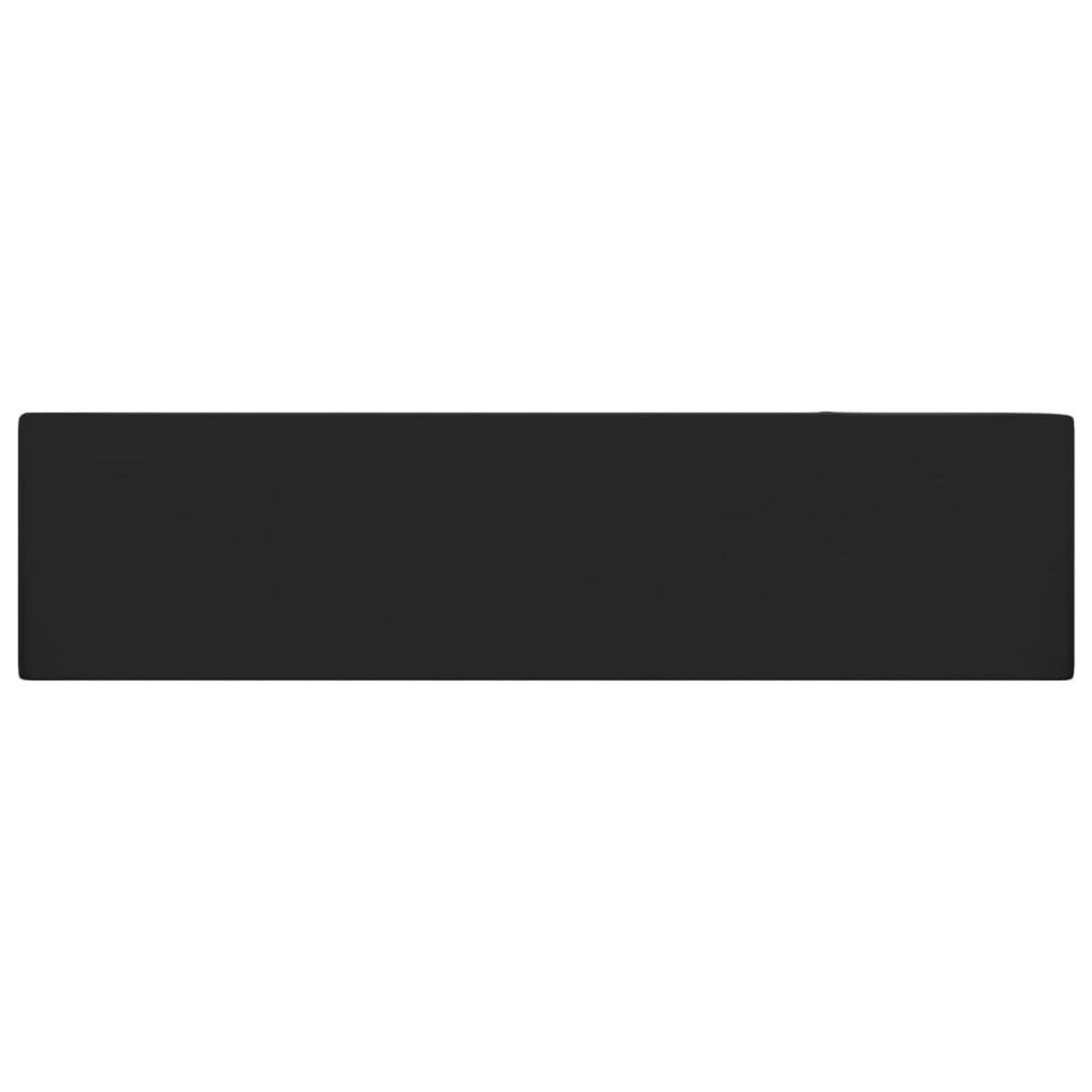 VIDAXL Lavabo de salle de bain avec trop-plein Ceramique Noir mat