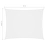 VIDAXL Voile de parasol tissu oxford rectangulaire 3,5x5 m blanc