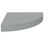 Voir la diapositive 2 : VIDAXL Etagere d'angle flottante gris 25x25x3,8 cm MDF