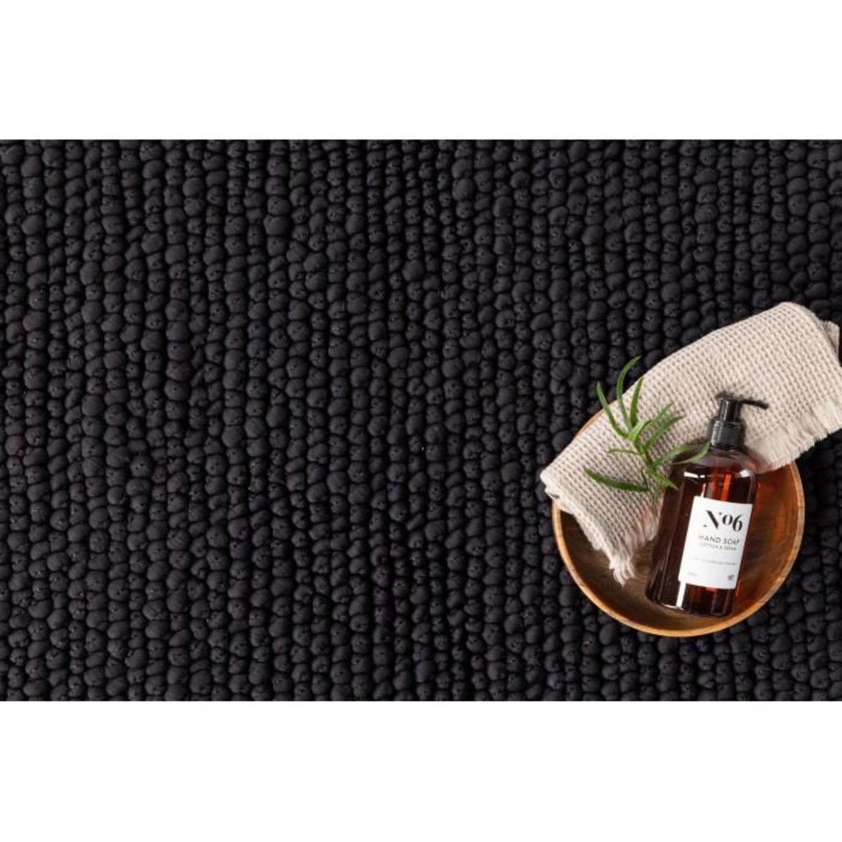 Paris Prix Tapis de Salle de Bain  Wilmer  50x80cm Noir