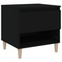 Voir la diapositive 2 : VIDAXL Table de chevet Noir 50x46x50 cm Bois d'ingenierie