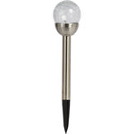 GARDENSTAR Lampe de jardin solaire inox LED H38 cm