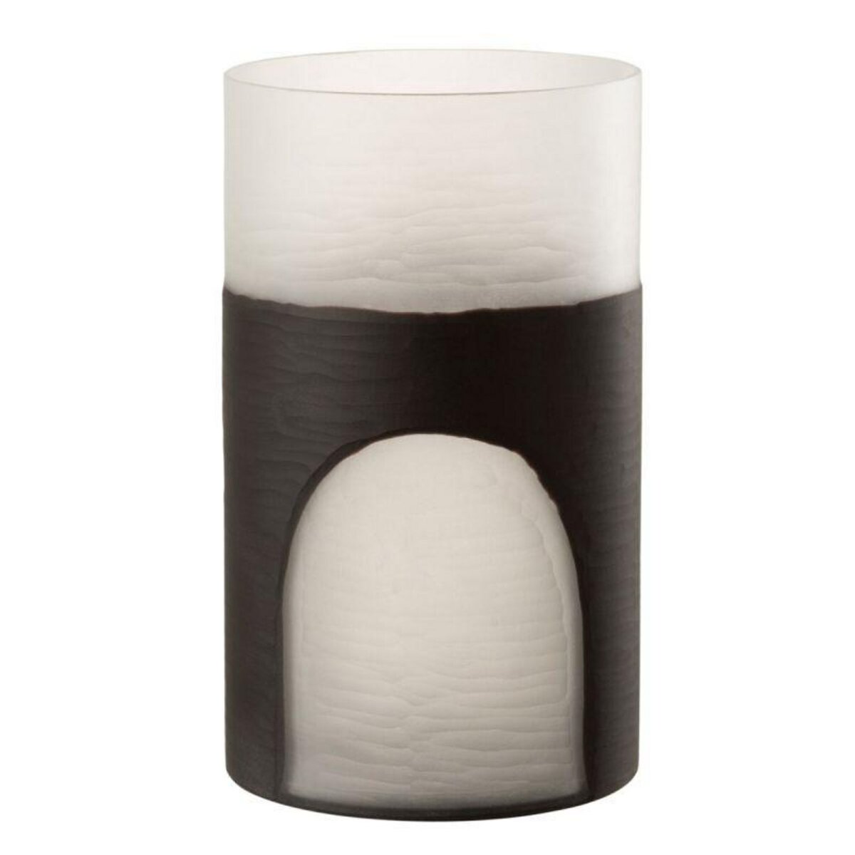 Paris Prix Vase Design  Circulo  21cm Noir & Transparent