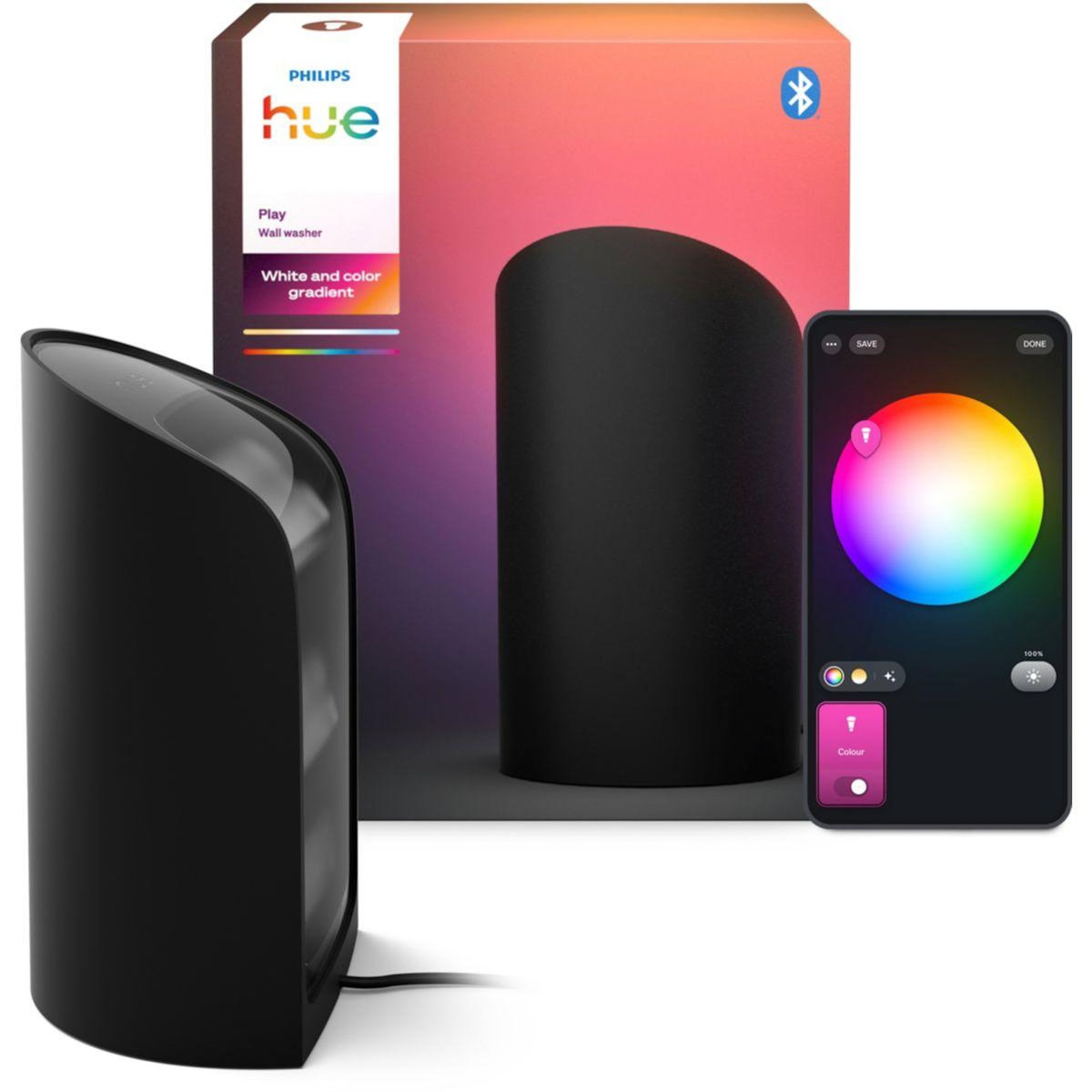 PHILIPS HUE Lampe connectée Play Wall washer Noir White&Color gradie