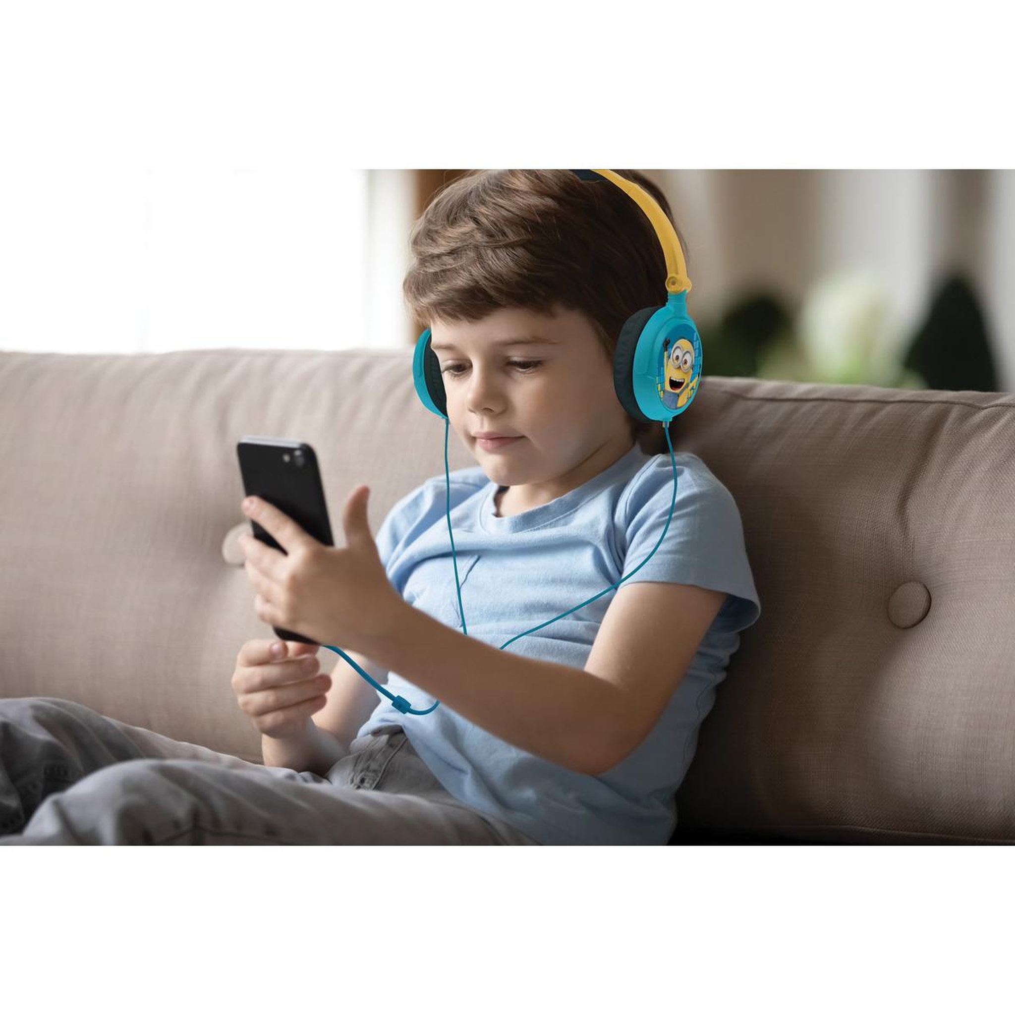 Voir la diapositive 6 : Lexibook Casque stéréo filaire pliable avec limitation de volume d'écoute Les Minions