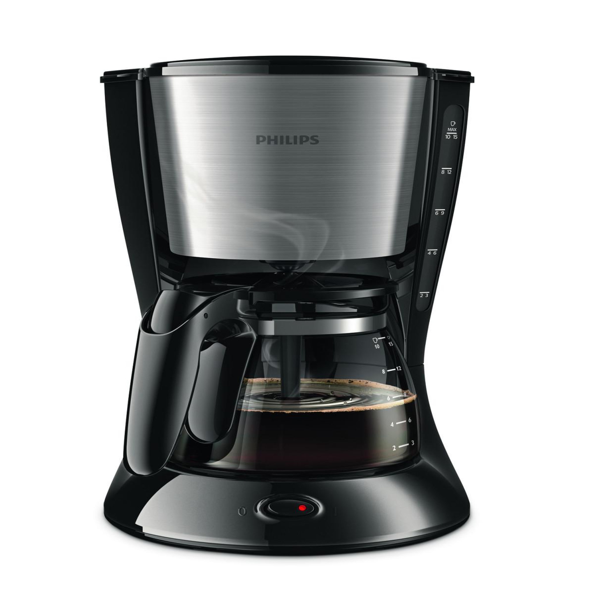 Voir la diapositive 2 : Philips Cafetière 15 tasses 1000w métal brossé - hd7462/20