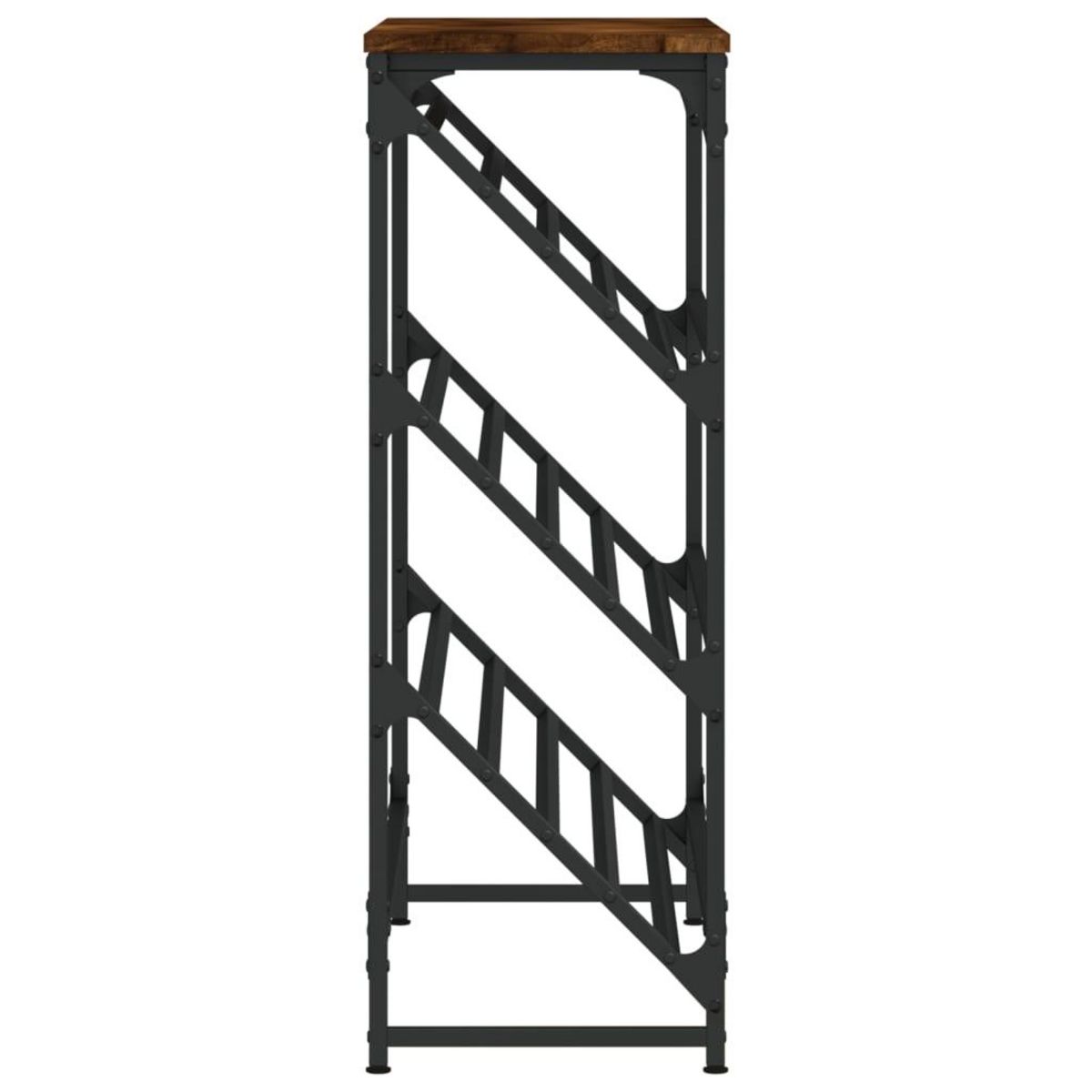 VIDAXL Etagere a chaussures chene fume 90x30x85 cm bois d'ingenierie