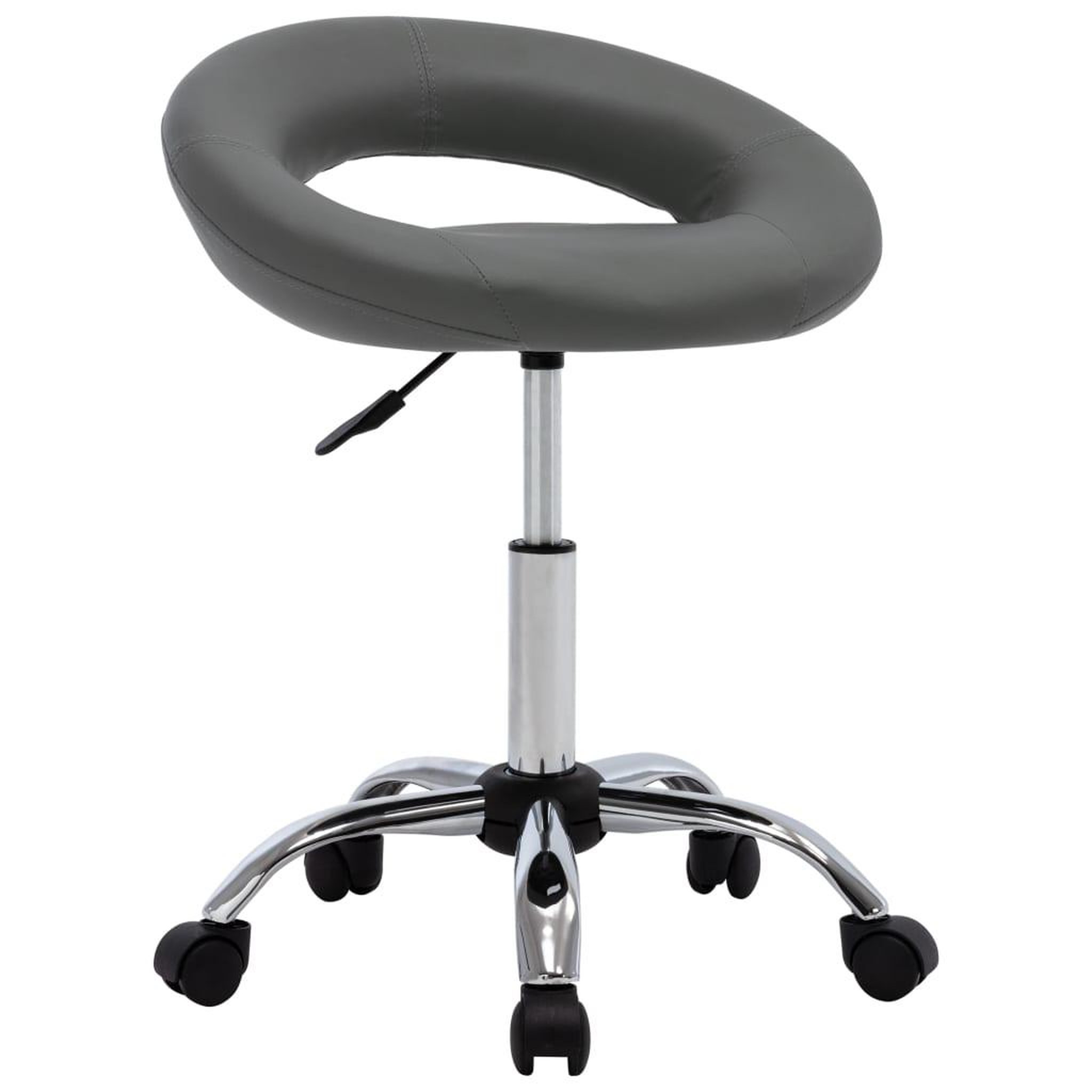 VIDAXL Chaise pivotante de salle a manger Gris Similicuir