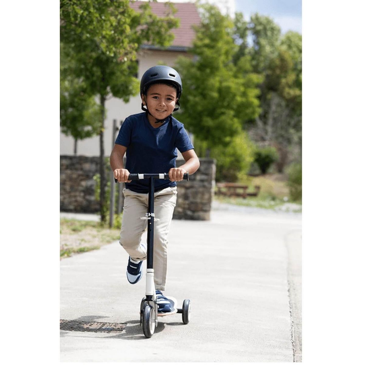 SMOBY Patinette 3 roues Pliable en bois